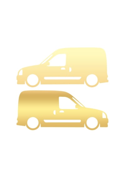 Basık Renault Kangoo Sticker 17x17 Cm Gold