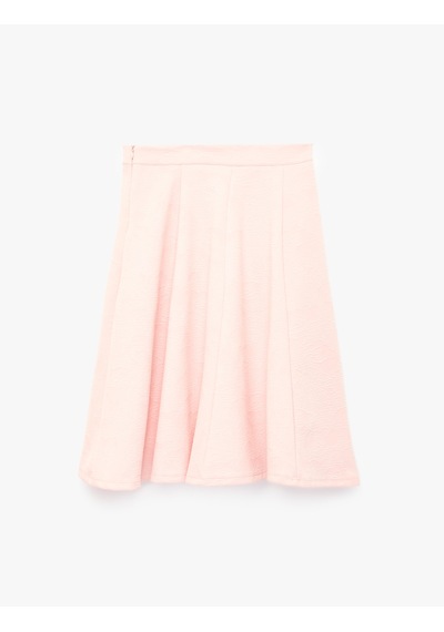 Koton Pileli Basic Midi Etek Pembe 7wkg70033ak Gül