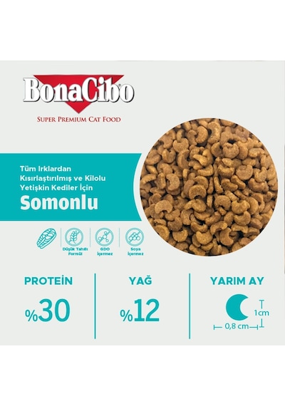 Bonacibo Adult Cat Sterilised Somonlu 2 KG