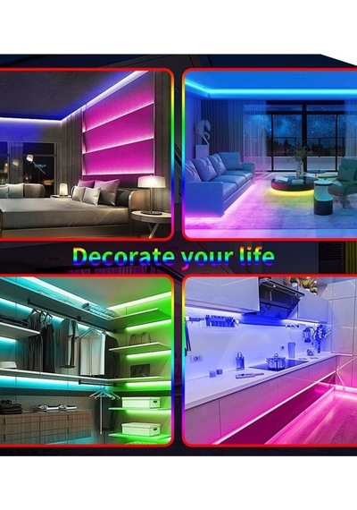 256 Renk Bluetooth App Kontrol Renk Değiştiren Rgb Şerit Led Işık Seti Sb-6547 5 Metre Diğer