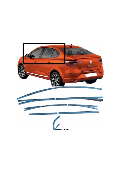Renault Taliant Cam Çıtası Kaplaması Krom 16 Parça 2021+ Sonrası