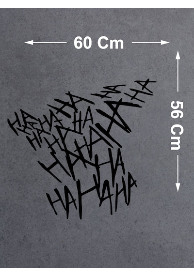 Ha Ha Ha Sticker - Joker Batman Gotham City Sticker - Araba Oto Motosiklet Karavan Sticker - 00042 60X56 Cm