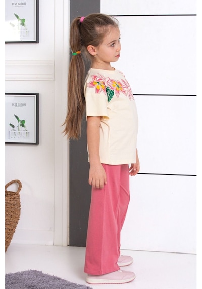 Tunays Shopping İspanyol Paça Tayt Pantolon Çiçek Baskılı Oversize Tshirt Kız Çocuk Alt Üst Takım Pembe Tunays Shopping İspanyol Paça Tayt Pantolon Çiçek Baskılı Oversize Tshirt Kız Çocuk Alt Üst Takım Pembe