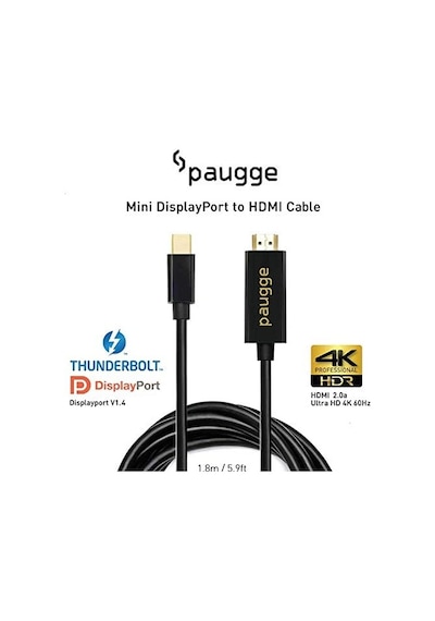 4k 60hz Hdr Hdcp 2.2 Destekli Mini Displayport To Hdmı Kablo Mdp14hd20a-pro