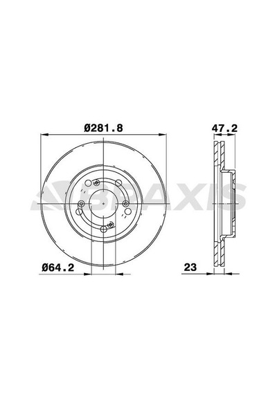 Cıvıc Ön Fren Diski 07 15 / Cr-v 02 06 / Cıvıc 1.6 16 21 Fd6 Fb7 Fc5 282x5 Ae0148