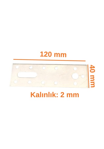 Cateksss Gönye No:28 Düz 40x2x120 - Mobilya Hırdavatı - 56 Lı Paket Gümüş