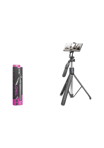 Nodar Nd1050 Telefon Tripodu Ve Selfie Çubuğu Seti Bluetooth Kumandalı 201 Cm - Siyah