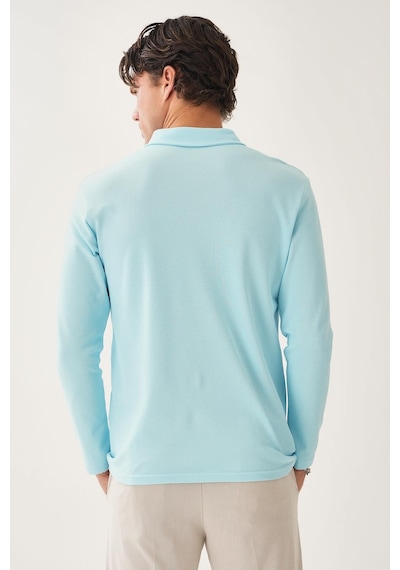 Erkek Comfort Fit Polo T-shirt Mavi