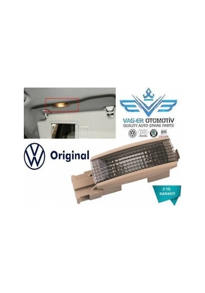VW POLO 2006-2009  BEJ GÜNEŞLİK MAKYAJ LAMBASI SAĞ 3B0947109