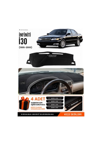 Infınıtı İ30 1995-2000 Uyumlu Torpido Koruma, Torpido Örtüsü, Torpido Kılıfı - Siyah Gri