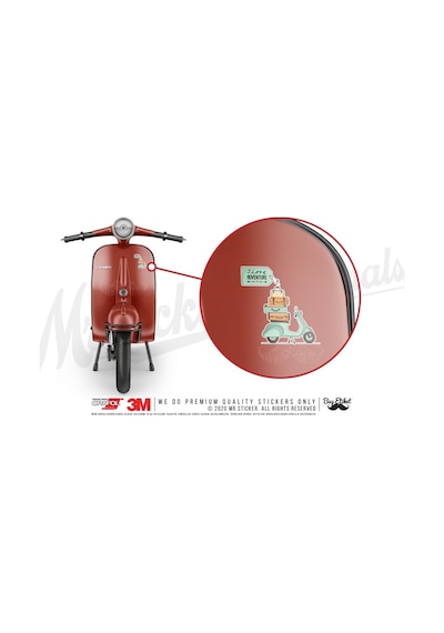Bay Etiket Vsp19 Vespa Macera Sticker