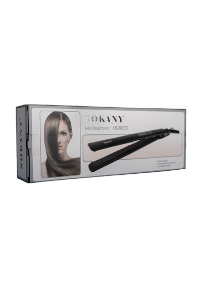 Sokany Siyah Seramik Saç Düzleştirici 230 C Isı Ayarlı, Ekstra Uzun 25x120 Mm Floating Plaka Hs-950b