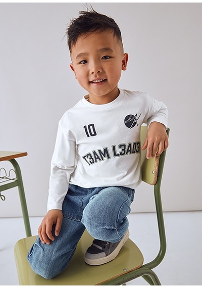 Mayoral Krem Erkek Çocuk Çift Kollu Sweatshirt 4075 Krem