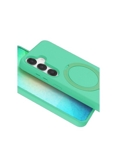 Samsung Galaxy S25 Regal Magsafe Standlı Kapak - Yeşil