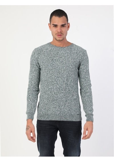 Colin's Slim Fit Bisiklet Yaka Erkek Yeşil Kazak CL1046303_Q1.V1_GRM