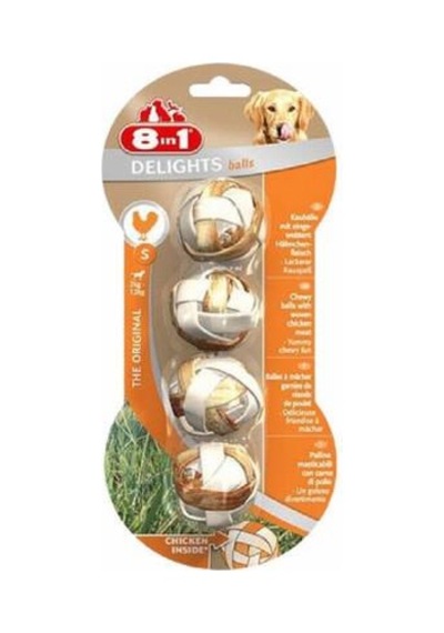 Delights Bones Tavuklu Örme Top Kemik Köpek Ödülü Small 36 Gr