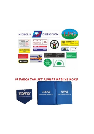 Tofaş Etiket Seti 22 Parça 1. Sınıf (Hediyeli)