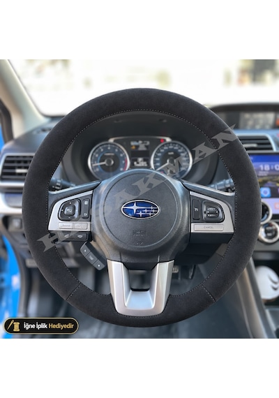 Subaru Outback Dikme Direksiyon Kılıfı Alcantara Süet Monza Black Bs Premium 2015-2019 Siyah