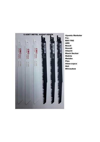 Bay-Tec Ağaç.Kemik Tilki Kuyruğu Testere Bıçağı 240Mm 5.0Mm 6 Ade