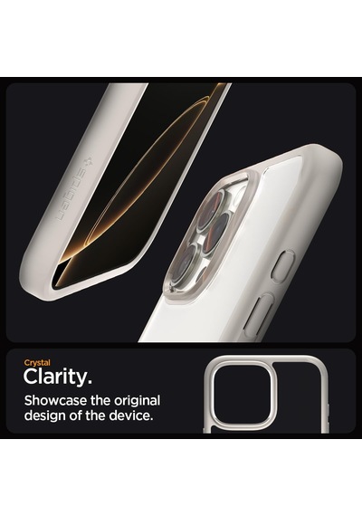İphone 16 Pro İle Uyumlu Kılıf Ultra Hybrid Natural Titanium - Acs08127