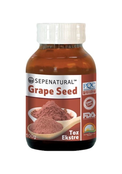 Sepe Natural Grape Seed Extract Üzüm Çekirdeği Ekstresi Toz 100 G