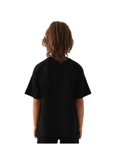 Kappa Authentic Cayden Erkek Çocuk Antrasit Regular Fit Tişört SIYAH