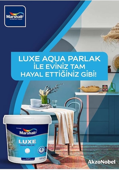 Luxe Aqua Parlak Su Bazlı Akrilik Dekoratif Dönüşüm Boyası 2,5 Litre Ahşap Ve Metal Boyası Beyaz,beyaz