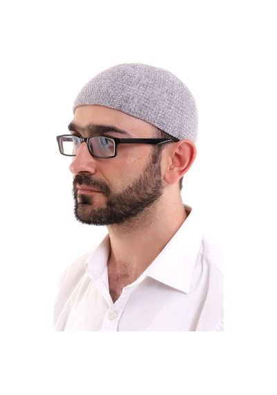 Kışlık Kadife Takke - Gri (554322599)