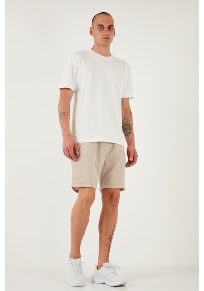 Buratti % 100 Pamuk Regular Fit Normal Bel Müslin Erkek Short Cf25S657802 Bej