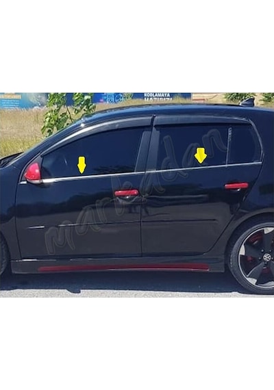 Woc Chrome Vw Golf 5 Krom Cam Çıtası 2004-2009 4 Parça Paslanmaz