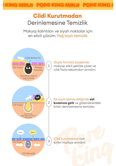 Gözenek Arındıran & Siyah Nokta Karşıtı Temizleme Yağı A'pıeu Pore King Minji Cleansing Oil 60672399