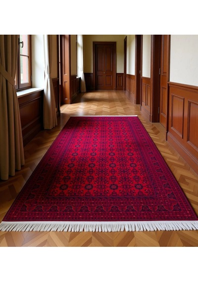 Blghome Otantik Desenli Dekoratif Kilim Antik Desenli Halı Bordo