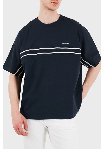 Calvin Klein Erkek T Shirt Lv04re222g Cef Lacivert