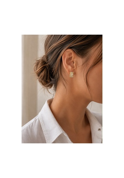 Xuping Jewelry Taşlı Küpe Altın
