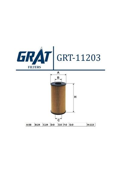 Yağ Filtresi Grat 11203 Vito W447 2014+ Om622 Oem 6221800000