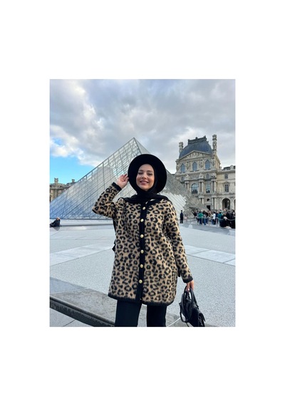 Askı Nişantaşı Leopar Triko Hırka Bej - 656635506 Bej - 656635506 Bej