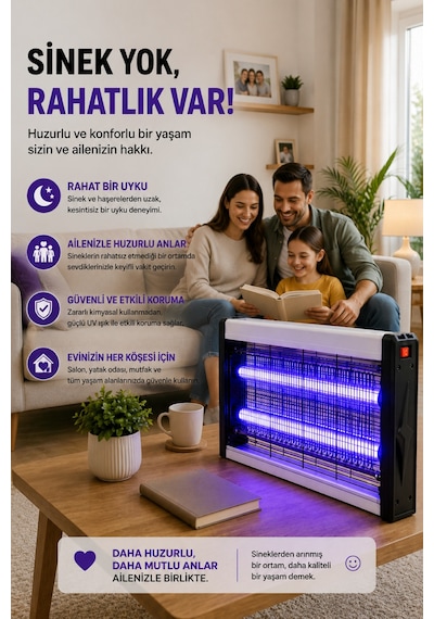 Elektrikli 10+10w Sivrisinek Yok Edici Led Sinek Öldürücü Gece Lambası Haşere Kovucu Haşere Tuzağı Işıklı Cihaz