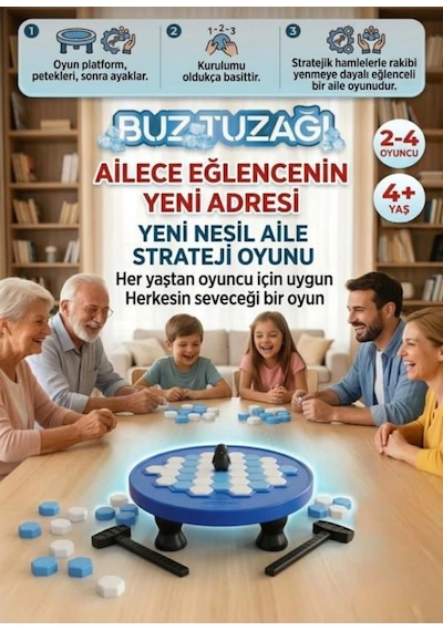 2'li Set Buz Tuzağı Strateji Oyunu Ve Denge Kurbağa Frog Oyunu Eğitici Aile Ve Çocuk Kutu Oyunu