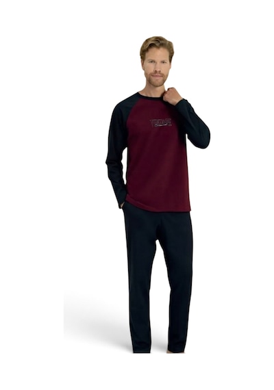 Pijadore Erkek %100 Pamuklu Uzun Kollu Pijama Takımı 2284 Bordo