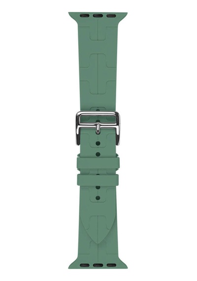 Apple Watch Seri 1/2/3 42mm Uyumlu Metal Tokalı Silikon Kordon