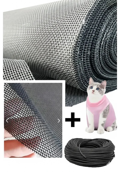Kedi Tülü Yırtılmaz Ped Tül En: 80 Cm X150 Cm & + 4m Fitil 80x150 + Fitil