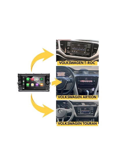 Volkswagen Araç Multimedya Carplay Android Auto 4+64 8 Inch 4 Çekirdek Bs-1740w