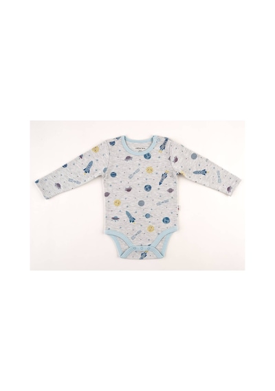 Mother Love %100 Organik Pamuk 2'li Uzun Kol Body 0-36 Ay Mavi