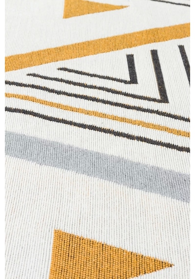Arya Ar 18 Yellow Grey %100 Geri Dönüşümlü Pamuktan Çift Taraflı Yıkanabilir Modern Dekoratif Kilim