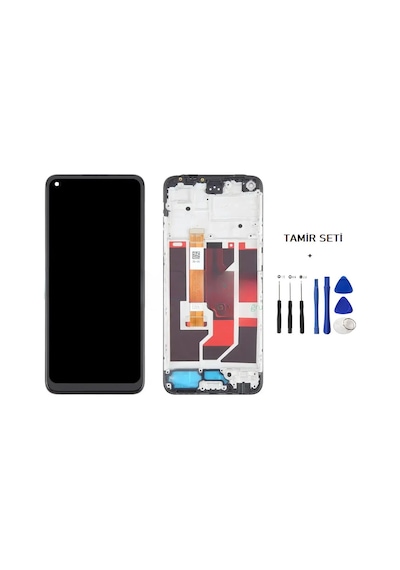 Tkgz - Oppo Realme C65 - 5g - Uyumlu Lcd Ekran Dokunmatik Service Pack - Çıtalı- Montaj Seti + B-7000