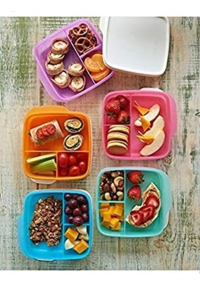 Tupperware Sarı Bölmeli Beslenme Kabı