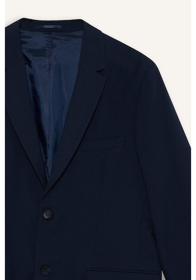 Defacto Slim Fit Dar Kesim Çapraz Dokuma Düğmeli Blazer Ceket F7232AX25AU