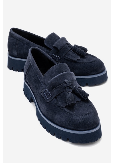 Luvishoes Luvi Shoes Poen Lacivert Süet Hakiki Deri Püsküllü Kadın Loafer Ayakkabı Lacivert Luvishoes Luvi Shoes Poen Lacivert Süet Hakiki Deri Püsküllü Kadın Loafer Ayakkabı Lacivert