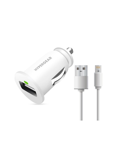 Hypergear 2.1A 2X Hızlı Araç Şarj Aleti Set Lightning Kablo Beyaz