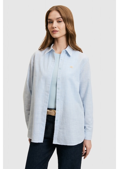 U.S. Polo Assn. U.s. Polo Assn. Kadın Mavi Gömlek Desenli 50324635-vr036